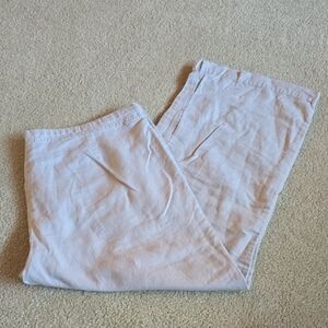 Columbia Women's Beige Linen-Cotton Capris